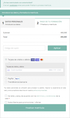 proceso de matricula